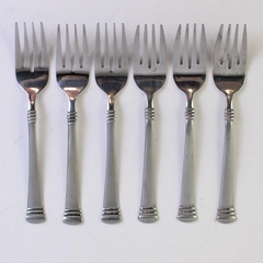 Lot Of 6 Cambridge Silver Codie Pattern Salad Forks 6.25" 2 Different Backs SS