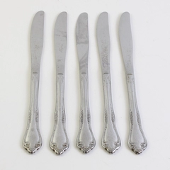 Lot Of 5 Oneida Silver Mansfield (Stainless) Flatware Dinner Knives 9" Tall