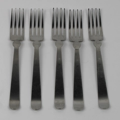 Lot of 5 Rare Ikea Circle Neck Pattern Stainless Steel Dinner Forks 7.75" HTF