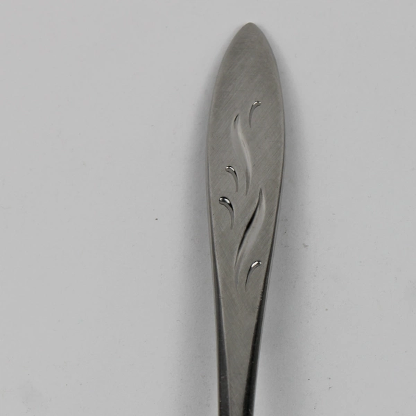 Lot of 6 Oneida Oneidacraft Deluxe Ember Glow Stainless Serving Spoons 8.25" 