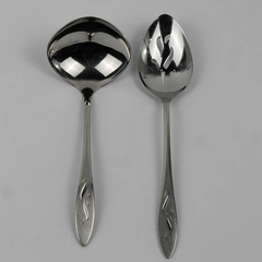 Lot of 2 Oneida Oneidacraft Deluxe Ember Glow Stainless Serving Utensils Good