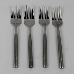 Lot of 4 Oneida Silver Dalton Pattern Stainless Salad Forks 7" Round Handle Good