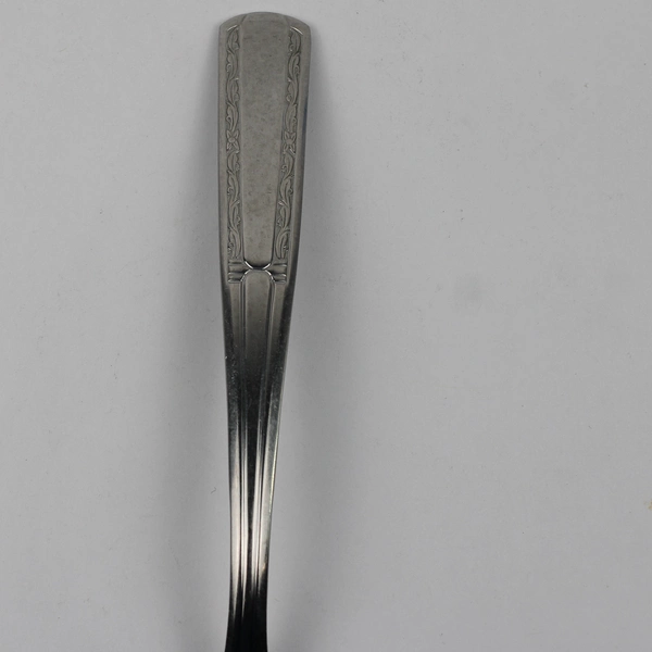 Lot of 2 Providence Plaza Pattern Stainless Serving Spoons 8.5" Good