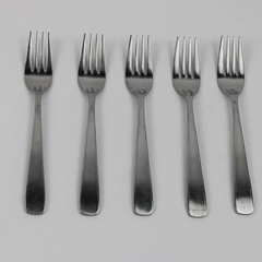 Lot of 5 Oneida (Northland) Dane Pattern Stainless Salad Forks 6.75" Good HTF
