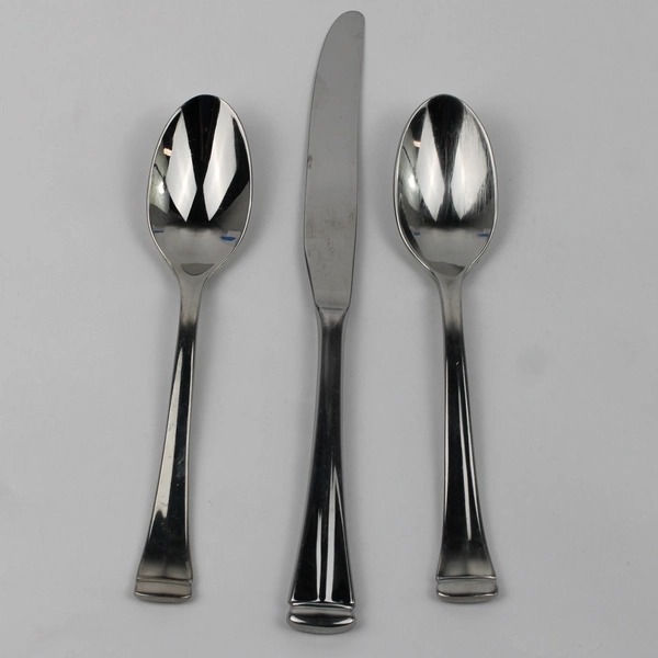 Lot of 3 Oneida Silver Dorchester Pattern 18/10 SS 2 Oval Soup Spoons 1 Knife