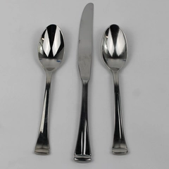 Lot of 3 Oneida Silver Dorchester Pattern 18/10 SS 2 Oval Soup Spoons 1 Knife