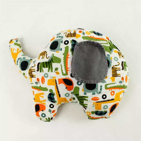 Stuffed Elephant Pillow Jungle Fabric Nursery Decor Cuddly