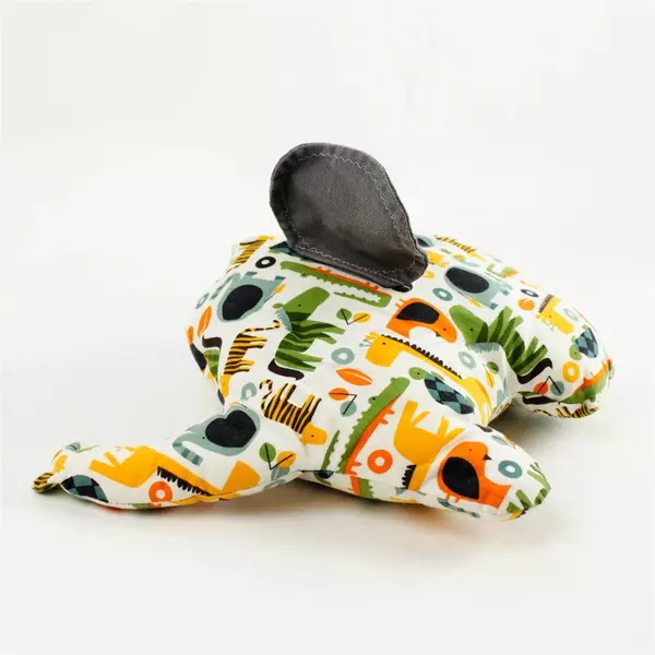 Stuffed Elephant Pillow Jungle Fabric Nursery Decor Cuddly