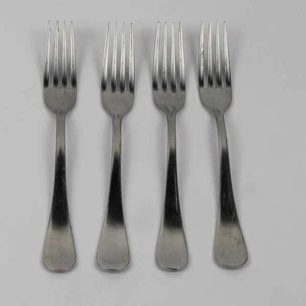 Lot of 4 Zara Home Flatware Unknown Pattern 18/10 Stainless Dinner Forks 8" 
