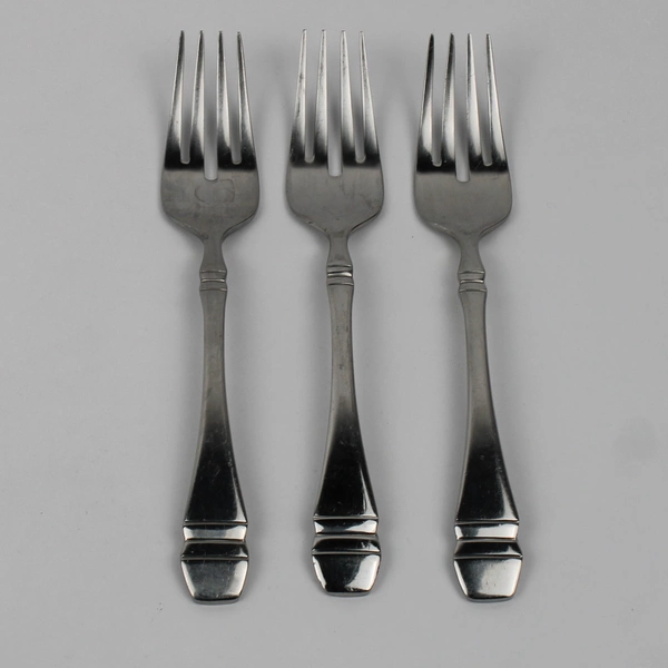 Lot of 3 Oneida Silver Roosevelt Pattern 18/10 Stainless Salad Forks 7" Good