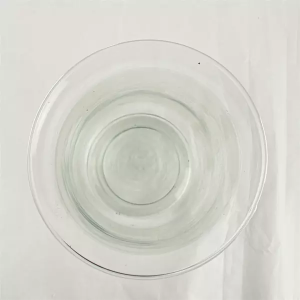 Clear Glass Hurricane Candle Holder 11in Curved Pillar Vase Centerpiece