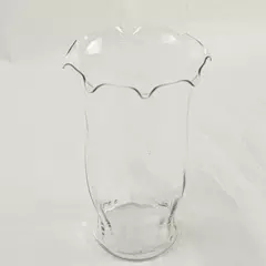 Vintage E.O. Brody Co. Marked Clear Glass Swirl Vase Mid Century 8"