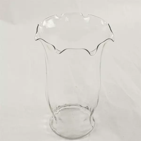 Vintage E.O. Brody Co. Marked Clear Glass Swirl Vase Mid Century 8"