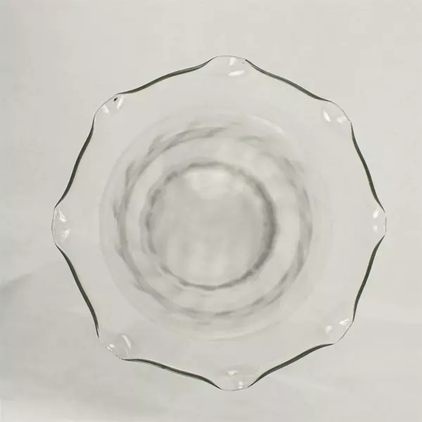 Vintage E.O. Brody Co. Marked Clear Glass Swirl Vase Mid Century 8"