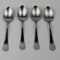 Lot of 4 Zara Home Unknown Pattern 18/10 Stainless Oval-Shaped Soup Spoons 8" 