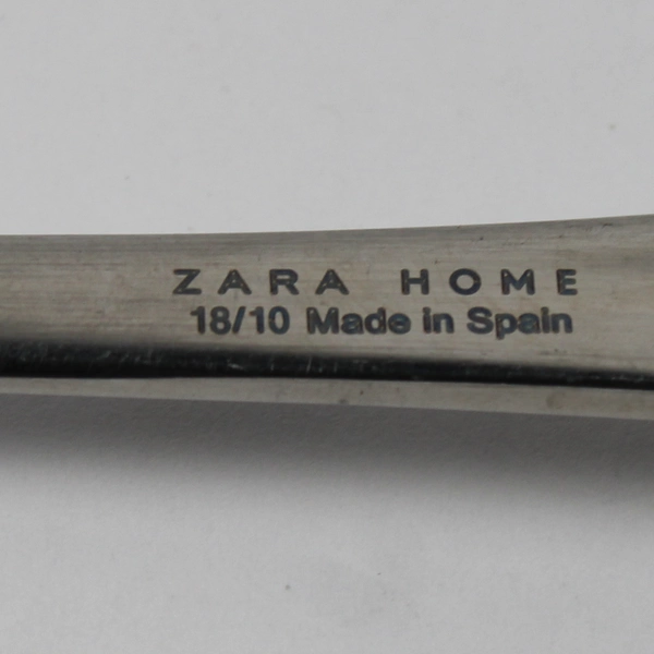 Lot of 4 Zara Home Unknown Pattern 18/10 Stainless Oval-Shaped Soup Spoons 8" 