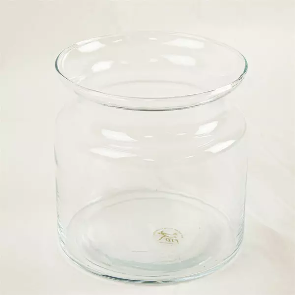 Clear Round Glass Vase 6" x 5.75" Decorative Centerpiece