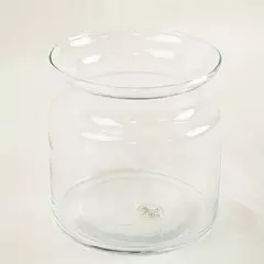 Clear Round Glass Vase 6" x 5.75" Decorative Centerpiece