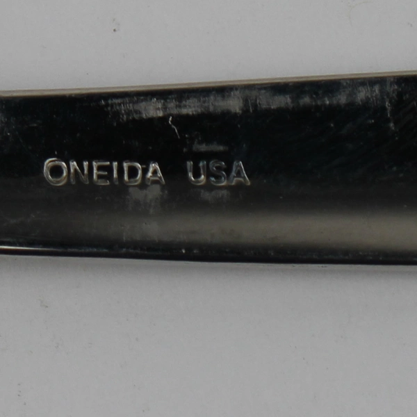 Lot of 3 Oneida Silver Raffia Pattern Various Stainless Soup Spoons Rare Good