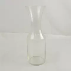 Clear Glass Carafe Vase 10.75in Tall Classic Floral Tabletop
