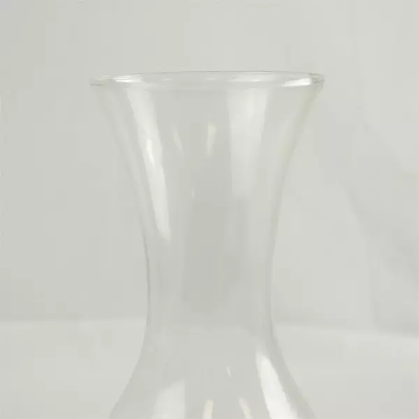 Clear Glass Carafe Vase 10.75in Tall Classic Floral Tabletop