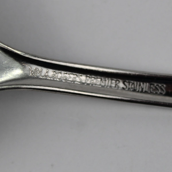 Wm A Rogers Silver Royal Harvest Pattern Stainless Serving Spoon 8.25"