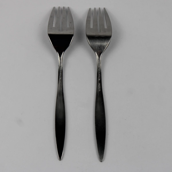 Lot of 2 Oneida Silver Royal Harvest Pattern Stainless Salad Forks 6.25" Good