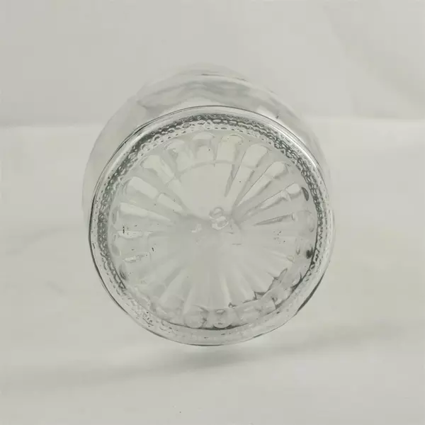 Clear Glass Garden Rose Vase 9.75in