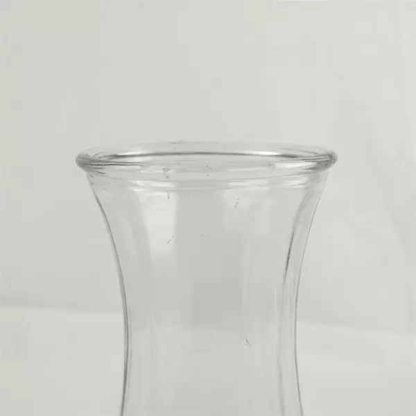 Clear Glass Garden Rose Vase 9.75in