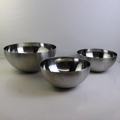 Lot Of 3 Ikea Stainless Steel Round Mixing Bowls (2 11.25" Diam, 1 14.5" Diam)