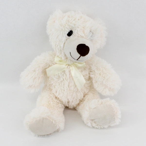 Suzhou Jinjieen Plush Cream Colored Teddy Bear 13 Inch