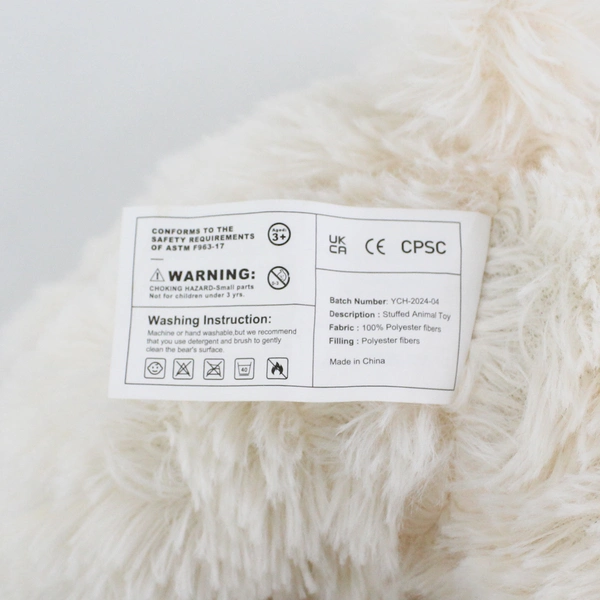 Suzhou Jinjieen Plush Cream Colored Teddy Bear 13 Inch