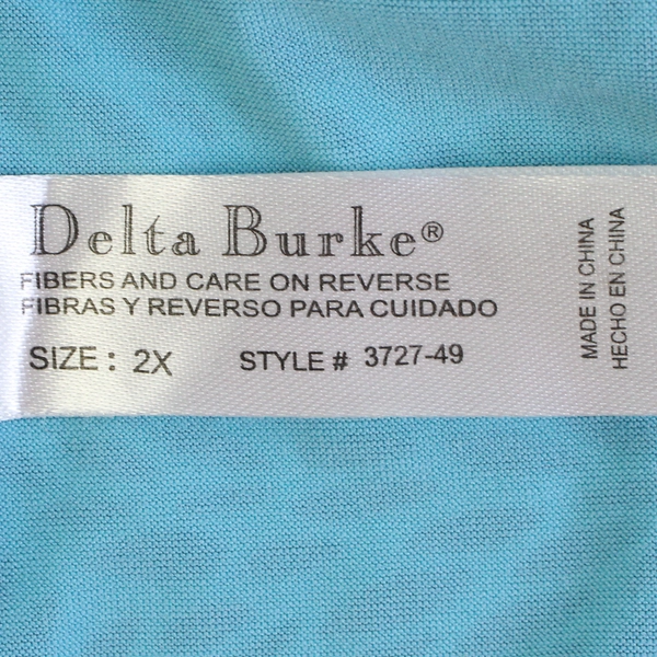 Delta Burke Lace Trim Teal Blue Slip Dress Nightgown Women's Size 2X