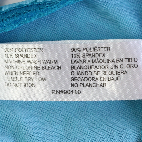 Delta Burke Lace Trim Teal Blue Slip Dress Nightgown Women's Size 2X