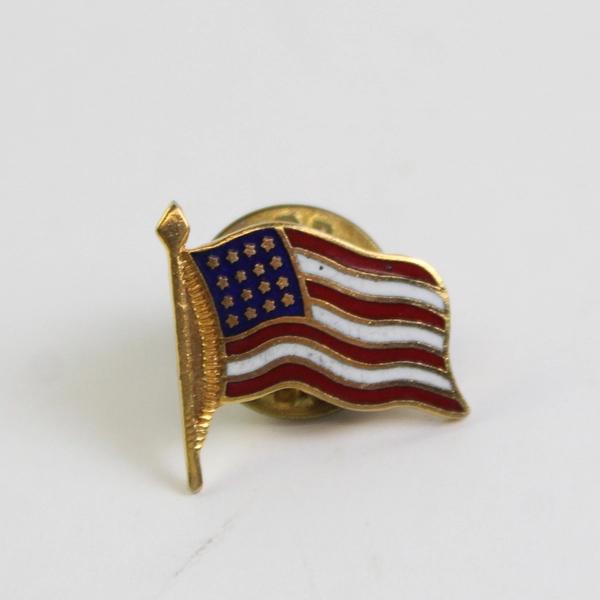 Vintage Ballou Reg'd American Flag Lapel Pin 3/4"