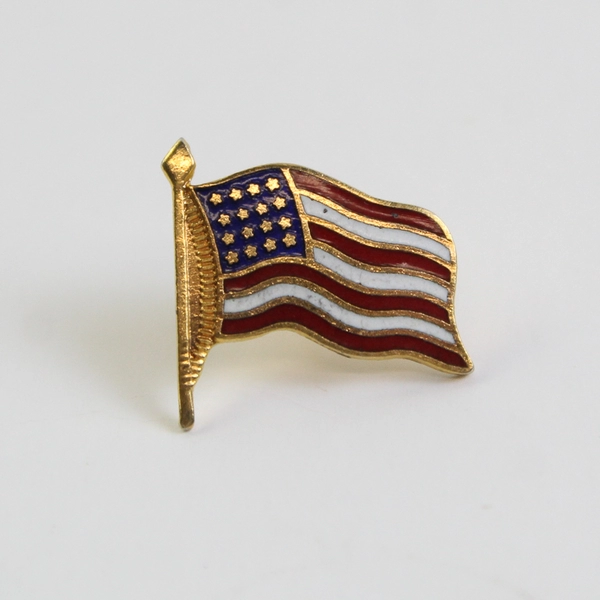 Vintage Ballou Reg'd American Flag Lapel Pin 3/4"