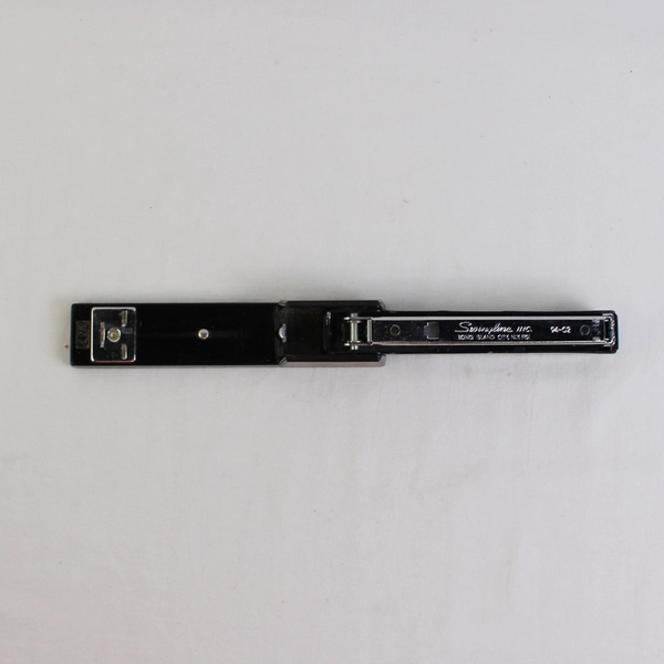 Vintage MCM Swingline 767 Black Metal Faux Woodgrain Desk Stapler