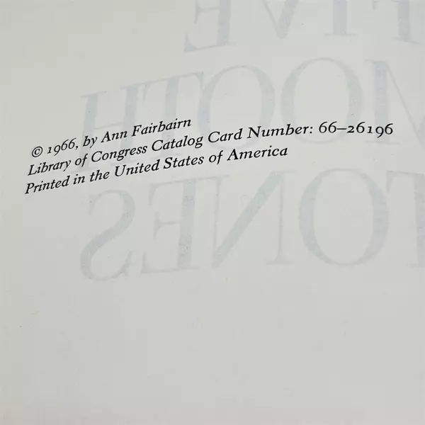 Five Smooth Stones by Ann Fairbairn Hardcover 1966