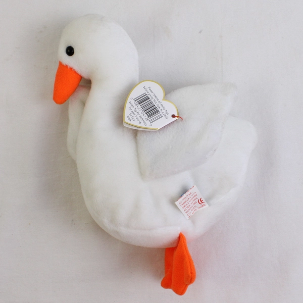 Ty Beanie Babies Gracie 1996 White Goose Bird With Tag Plush Toy