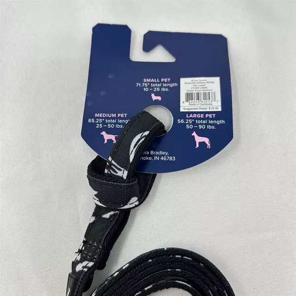 Vera Bradley Glass Vines Small Dog Pet Leash New