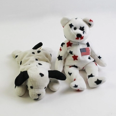 Lot Of 2 TY Beanie Babies Glory 1998 And Dotty 1996 Without Ear Tags Plush