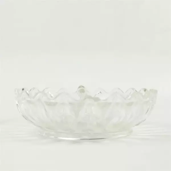 Vintage Round Pressed Glass Taper Candle Holders w/ Loop