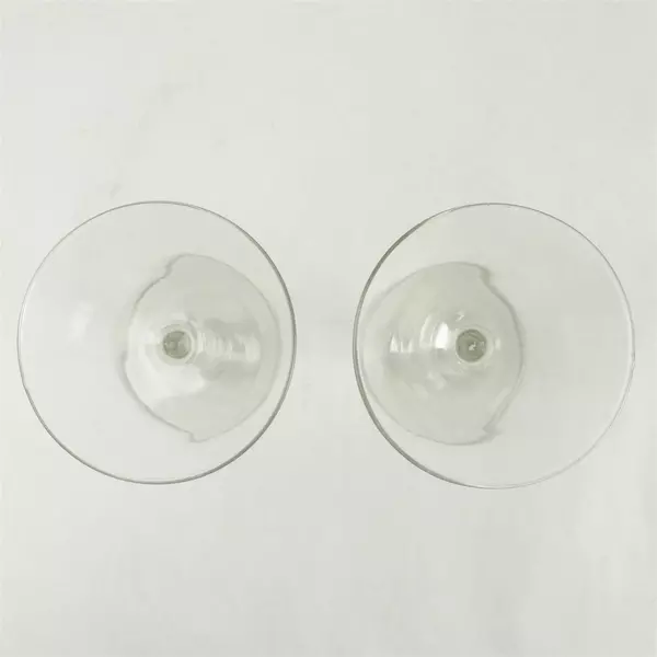 Set of 2 Clear Martini Glasses Twisted Stems 7.5"