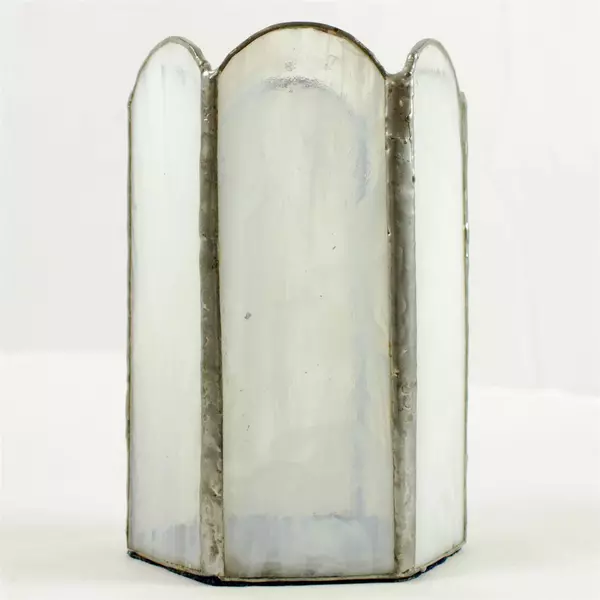 Stained Glass Lantern/Vase 6.5" Tabletop Candle Holder Decorative