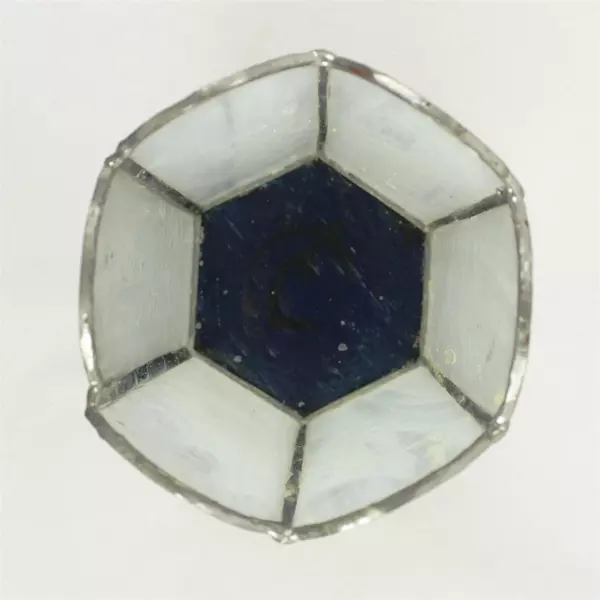 Stained Glass Lantern/Vase 6.5" Tabletop Candle Holder Decorative