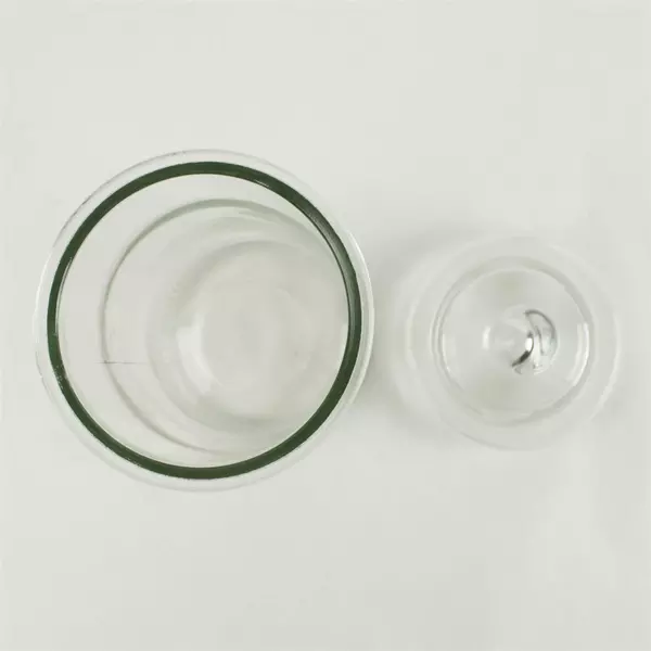 Clear Glass Round Apothecary Jar 9in Tall Candy Cotton Storage