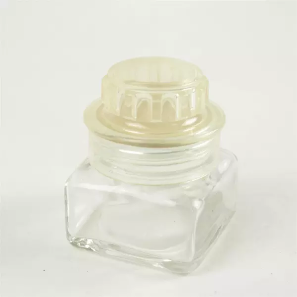 Vintage Clear Glass Apothecary Medicine Bottle w/ Screw Cap