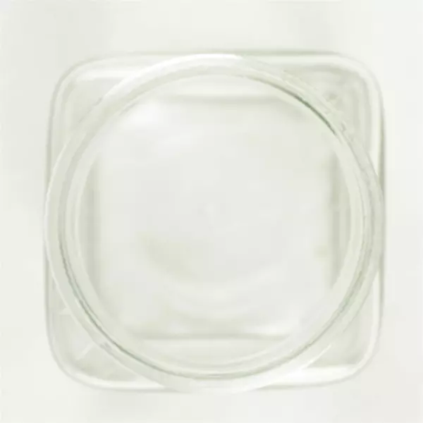 Vintage Anchor Hocking Clear Glass Square Apothecary Jar No Lid 4.25in