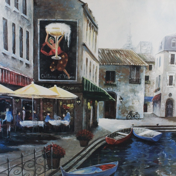 Canvas Print Mediterranean Cityscape 22 X 27.75