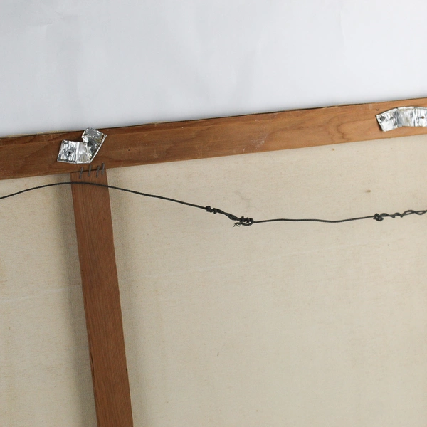 Oil Painting Canvas Street Scene in Autumn Unframed Signed Veta B. 1975